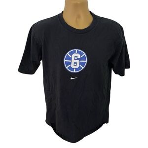Y2K Nike Duke Blue Devils Graphic Short Sleeve Tee Black Small
